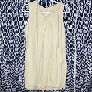 Frenchic Cream Hooded Dress with Pockets